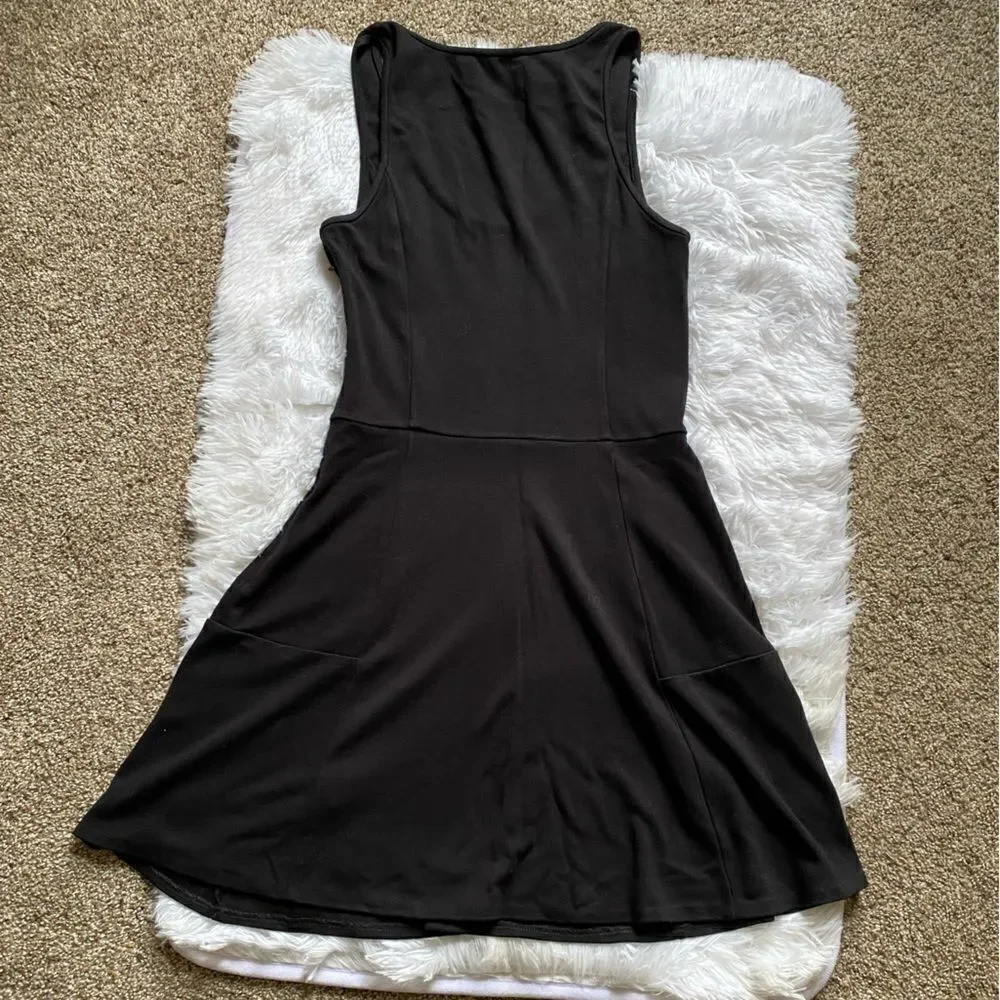 Joie Dress Sleeveless Black Flowy Stretchy Skater Rayon Spandex Women’s Sz Small